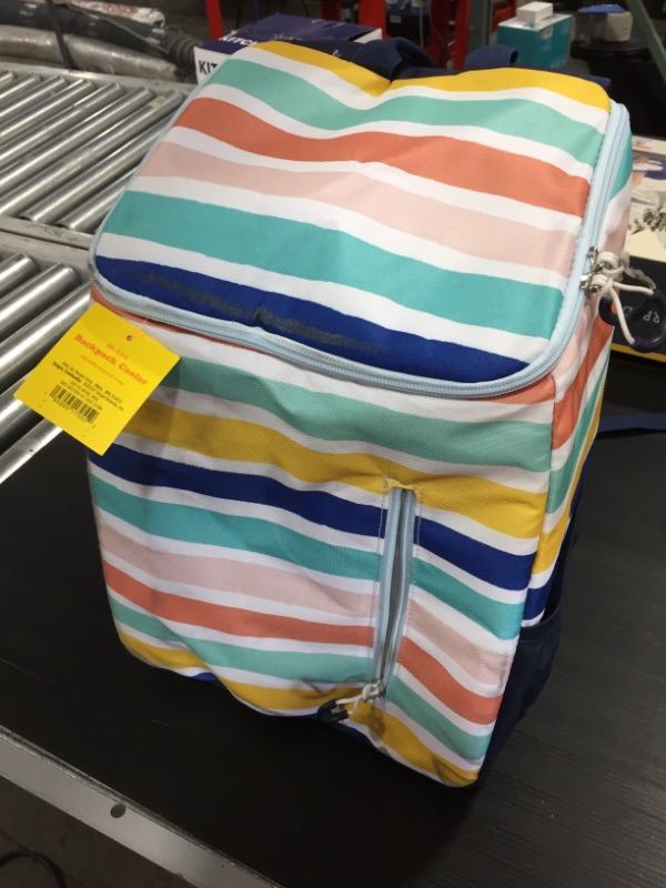 Photo 2 of 7.5qt Backpack Coolers Stripe - Sun Squad™

