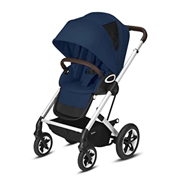 Photo 1 of Cybex Talos S Lux Stroller, AllTerrain Wheels, FrontFacing or ParentFacing Seat Positions, OneHand Fold, Multiposition Recline, Navy Blue
