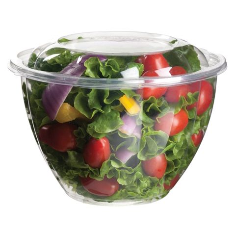 Photo 1 of (150 pc) Eco-Products 48 oz Squat Salad Bowl with Lids