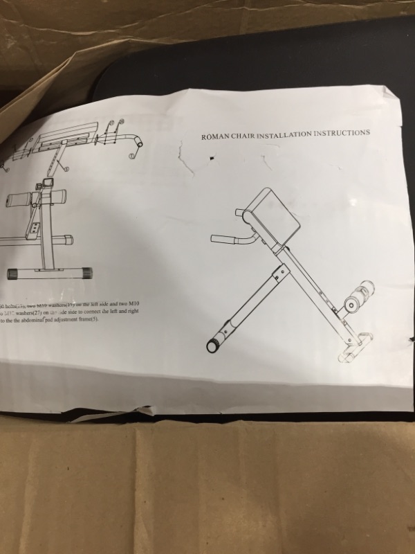 Photo 3 of BalanceFrom Adjustable Roman Chair AB Back Hyperextension Bench with Handle, 300-Pound Capacity
