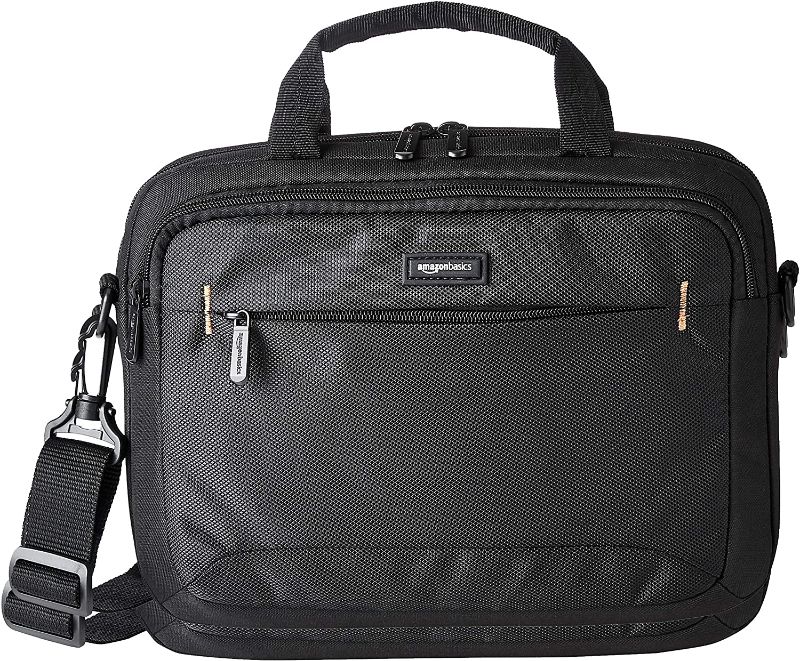 Photo 1 of Amazon Basics 11.6-Inch Laptop and Tablet Bag | Amazon Basics Wireless Mouse with Nano Receiver Set, Black
