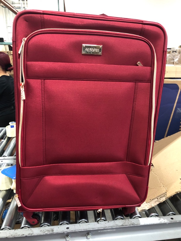 Photo 2 of American Tourister Belle Voyage Softside Luggage with Spinner Wheels, Red,
