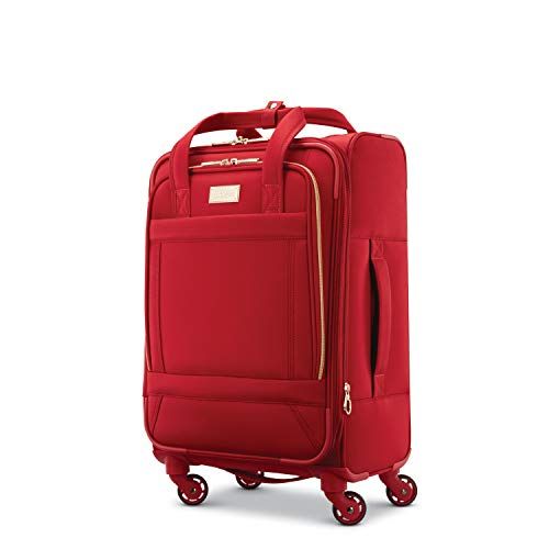 Photo 1 of American Tourister Belle Voyage Softside Luggage with Spinner Wheels, Red,
