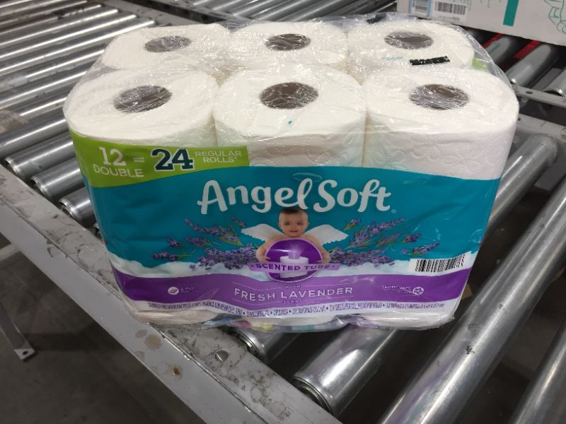 Photo 2 of Angel Soft Toilet Paper with Fresh Lavender Scented Tube, 12 Double Rolls = 24 Regular Rolls, 
