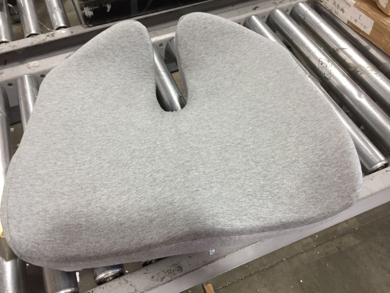Photo 1 of Cushion Lab Patented Pressure Relief Seat Cushion for Long Sitting Hours on Office/Home Chair, Car, Wheelchair - Extra-Dense Memory Foam for Hip, Tailbone, Coccyx, Sciatica - Light Grey
