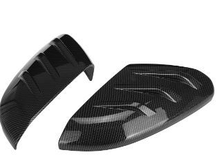 Photo 1 of 2X Carbon Fiber Look Add On Side Door Mirror Cover Cap For Honda Civic 2016-2019

