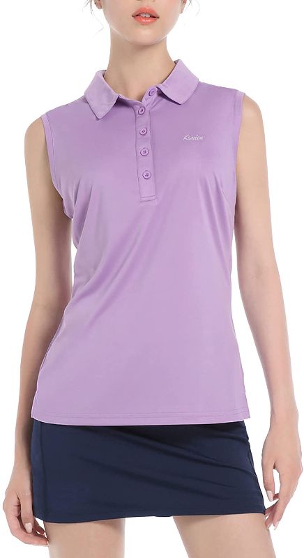 Photo 1 of 6 PACK OF Ksmien Women's UPF50+ Sleeveless Golf Tennis Polo Shirts Slim Fit Quick Dry Athletic Outdoor Tank Tops PURPLE 
