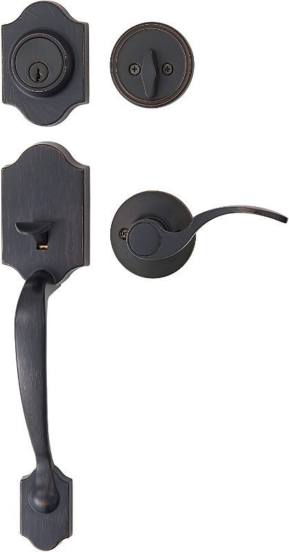 Photo 1 of Amazon Basics Handleset with Shelby Lever - Single Cylinder - Oil Rubbed Bronze