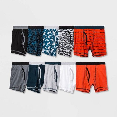 Photo 1 of Boys' 10pk Boxer Briefs - Cat & Jack™---large
