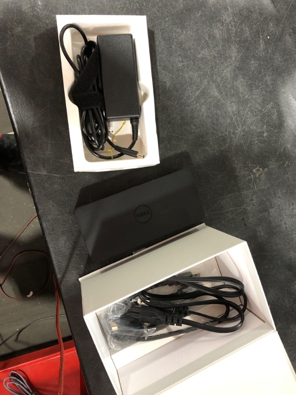 Photo 2 of Dell - D3100 USB 3.0 Docking Station- HDMI - DP - Ethernet - USB-C - USB-A - Headphone and audio output -Plug and Play - black
