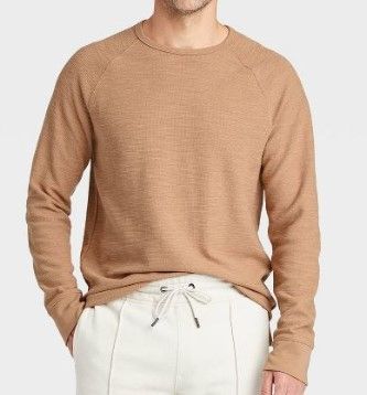 Photo 1 of Men's Long Sleeve Textured T-Shirt - Goodfellow & Co XL