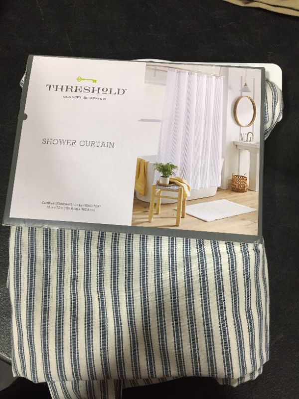 Photo 2 of Striped Shower Curtain - Threshold