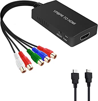 Photo 1 of Component to HDMI Converter,YPbPr to HDMI Adapter, Supports 1080P Video Audio Converter Adapter for DVD PSP Xbox PS2 N64 to HDTV Monitor and Projector