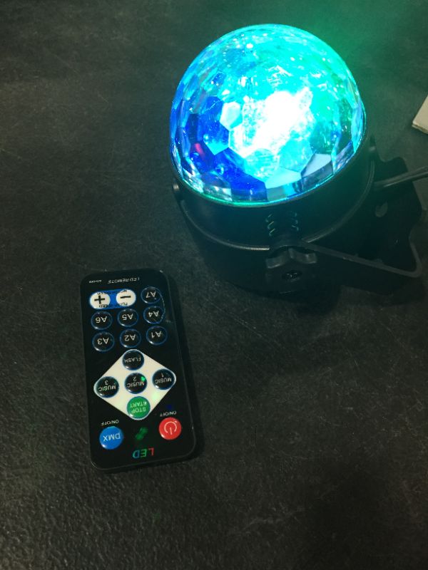 Photo 2 of Sound Activated Party Lights with Remote Control Dj Lighting, RGB Disco Ball, Strobe Lamp 7 Modes Stage Par Light for Home Room Dance Parties Birthday DJ Bar Karaoke Xmas Wedding Show Club Pub