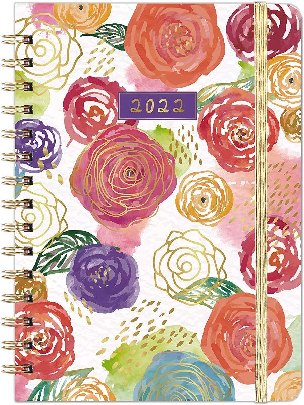 Photo 3 of 2 pack - 2022 Planner - 2022 Weekly Monthly Planner with Tabs, 6.3" x 8.4", January 2022 - December 2022, Hardcover with Back Pocket + Thick Paper + Twin-Wire Binding 