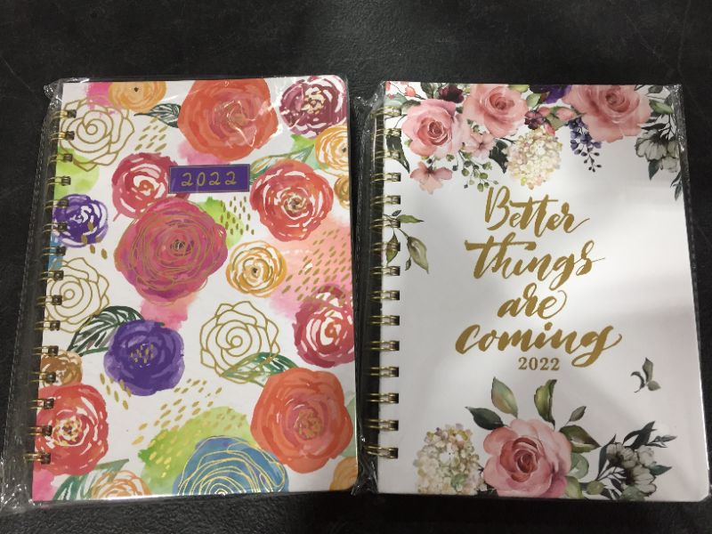 Photo 3 of 2 Pack - 2022 Planner - 2022 Weekly Monthly Planner with Tabs, 6.3" x 8.4", January 2022 - December 2022, Hardcover with Back Pocket + Thick Paper + Twin-Wire Binding 