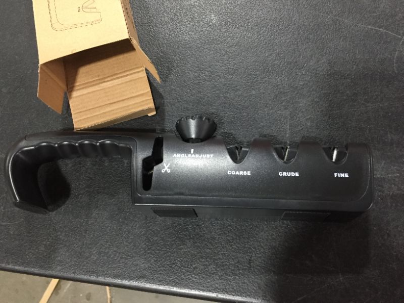 Photo 2 of Knife Sharpener Chef Knife Sharpener Kit, Professional Kitchen Knife/Scissor/Tungsten Steel/Diamond/Ceramic Sharpeners 4 in 1 Blade Sharpening Tool, Knife Sharpening Tool with Adjustable Angle Button