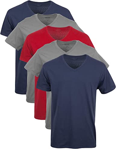 Photo 1 of 2XL - Gildan Men's V-Neck T-Shirts, Multipack