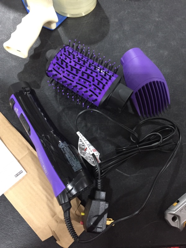 Photo 1 of INFINITIPRO BY CONAIR The Knot Dr. All-in-One Dryer Brush, Wet/Dry Styler, Hair Dryer and Volumizer, Black/Purple
