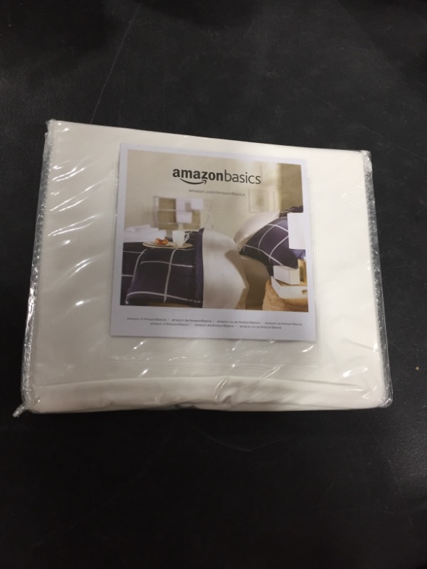 Photo 2 of Amazon Basics Ultra-Soft Cotton Pillow Case - Body Pillow, 55 x 21 Inch, White
