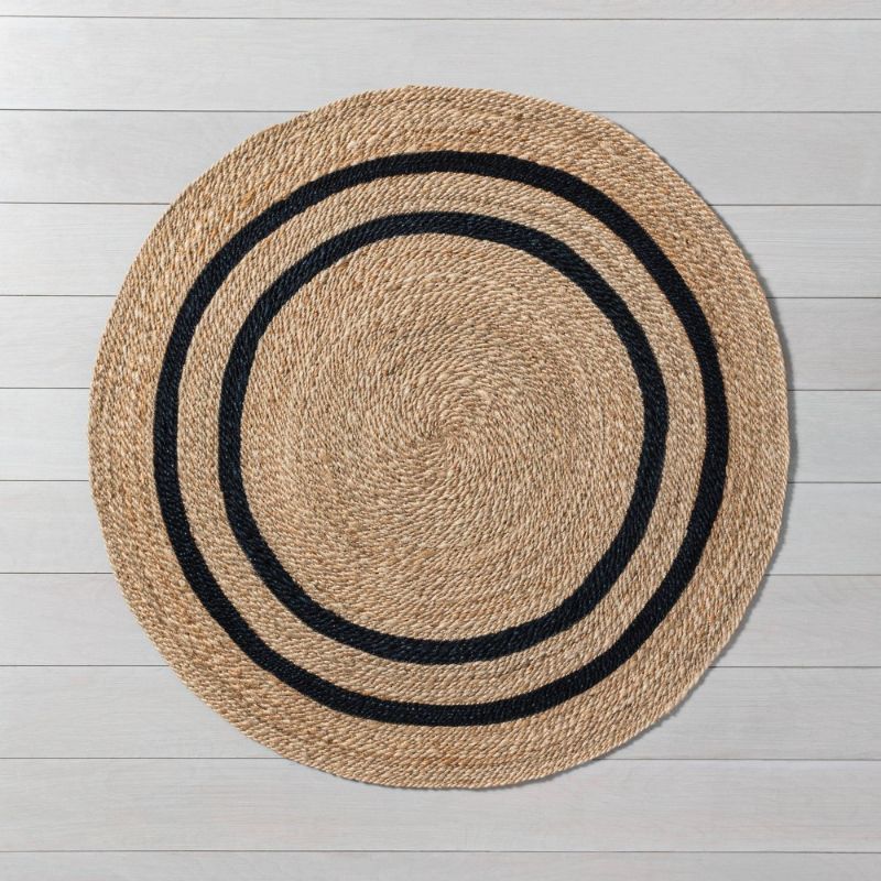 Photo 1 of 5' Round Jute Stripe Rug - Hearth & Hand™ with Magnolia