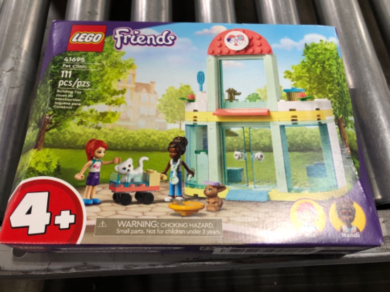 Photo 2 of LEGO Friends Pet Clinic 41695 Building Kit; with 2 Mini-Dolls Including Mia, Plus Cat and Rabbit Toys; Creative Birthday Gift for Kids Aged 4 and up (111 Pieces)
