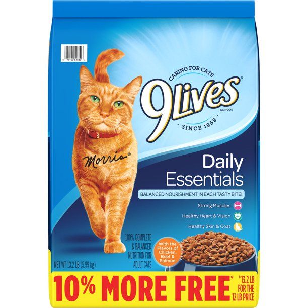 Photo 1 of 9 Lives Indoor Complete with Chicken & Salmon Flavor Dry Cat Food, 13.2-lb Bag
