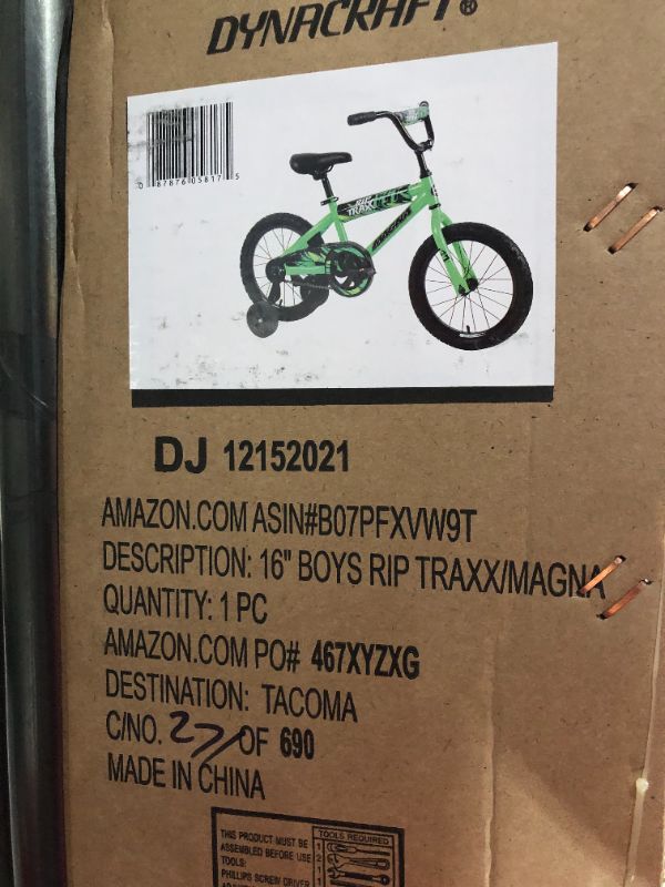 Photo 3 of 16" Magna Boys Rip Traxx BMX Bike BRAND NEW