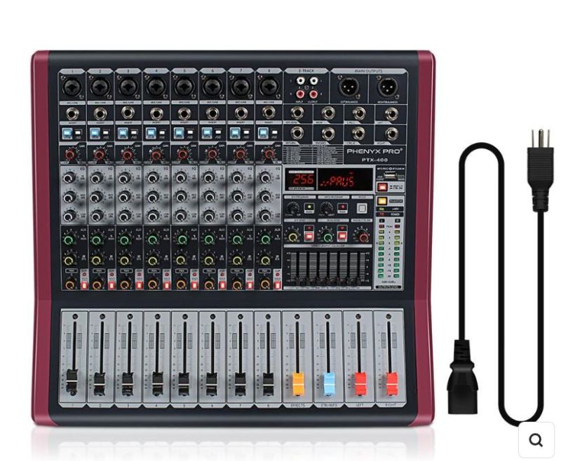 Photo 1 of Phenyx Pro PTX-400 10-Channel Audio Mixer with 256 DSP Effects