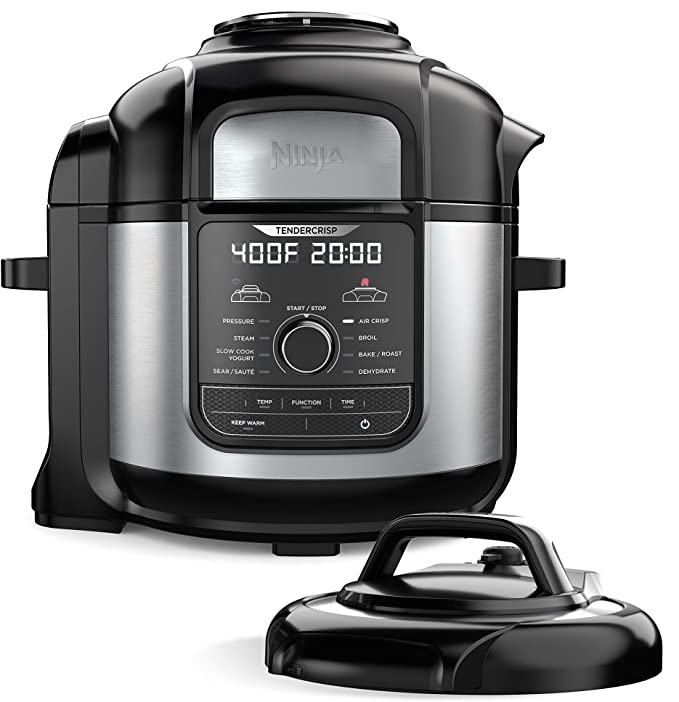 Photo 1 of FOR PARTS ONLY !!!! Ninja OL701 Foodi 14-in-1 SMART XL 8 Qt. Pressure Cooker Steam Fryer with SmartLid & Thermometer + Auto-Steam Release, that Air Fries, Proofs & More, 3-Layer Capacity, 5 Qt. Crisp Basket, Silver/Black
