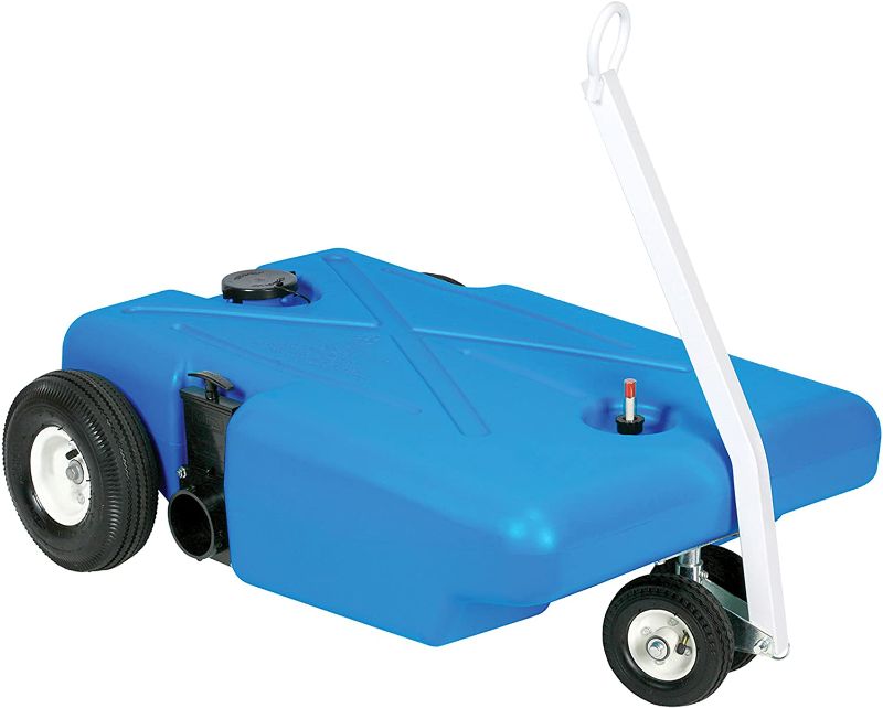 Photo 1 of Barker 4-Wheeler Tote Tank - 25 Gallon Capacity (25895) , Blue
