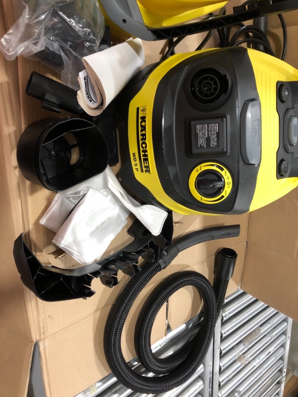 Photo 5 of Karcher WD 5/P Multi-Purpose 6.6 Gallon Wet-Dry Vacuum Cleaner with Attachments – Blower Feature, Semi-Automatic Filter Cleaning, Space-Saving Design
