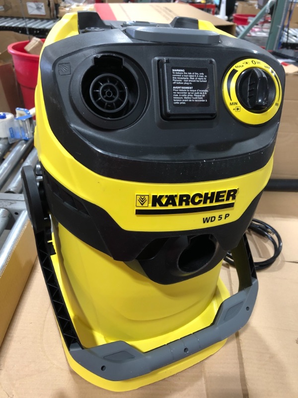 Photo 3 of Karcher WD 5/P Multi-Purpose 6.6 Gallon Wet-Dry Vacuum Cleaner with Attachments – Blower Feature, Semi-Automatic Filter Cleaning, Space-Saving Design
