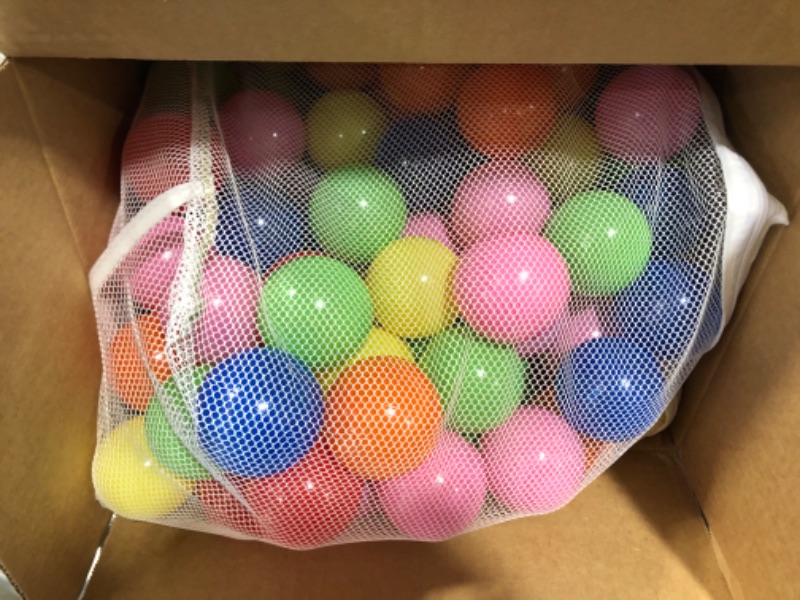 Photo 2 of Click N' Play Ball Pit Balls for Kids, Plastic Refill Balls, 200 Pack, Phthalate and BPA Free, Includes a Reusable Storage Bag with Zipper, Bright Colors, Gift for Toddlers and Kids
