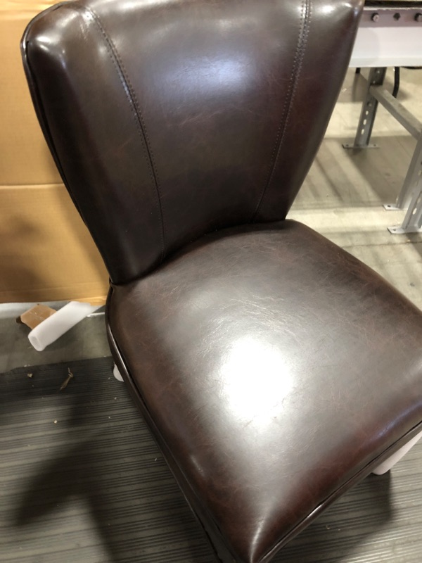 Photo 1 of ACCENT CHAIR BROWN STUDDED 