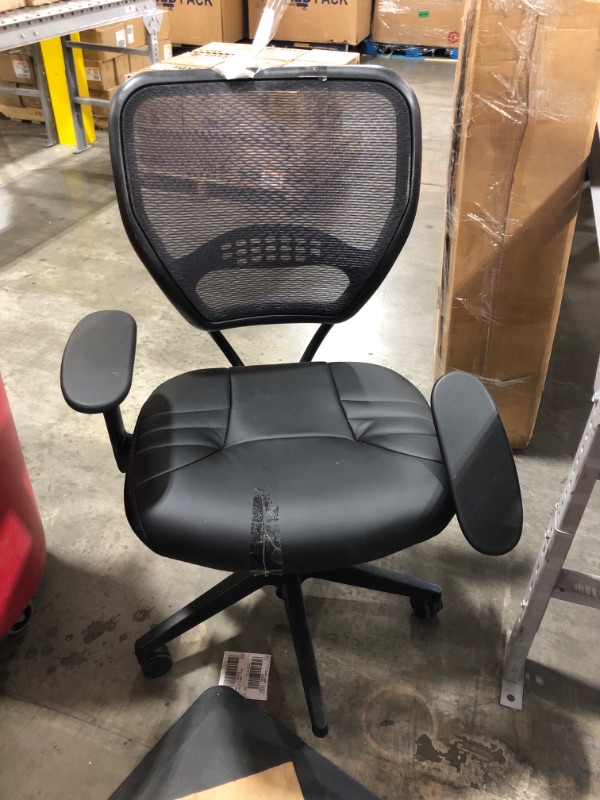 Photo 2 of Desk Chair: Adj Arm, Black, Mesh, 250 lb Wt Capacity, 19 in to 23 in Nom. Seat Ht. Range
