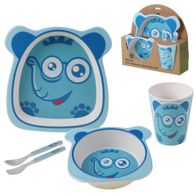 Photo 1 of 5pc Bamboo Children's Dinnerware Set (2 pack)