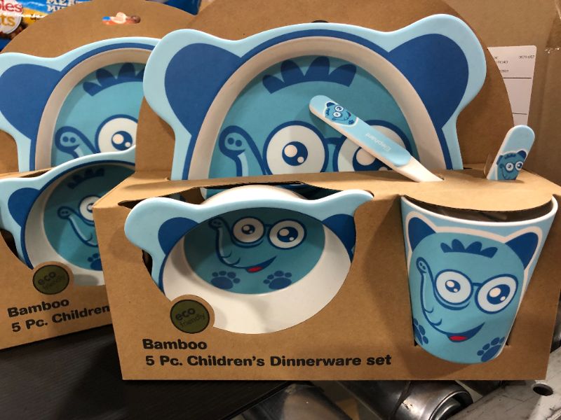 Photo 1 of 5pc Bamboo Children's Dinnerware Set (2 pack)