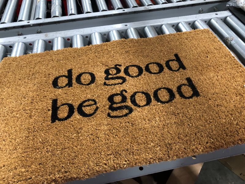 Photo 2 of 1'6"x2'6" Do Good Be Good Doormat Black - Threshold