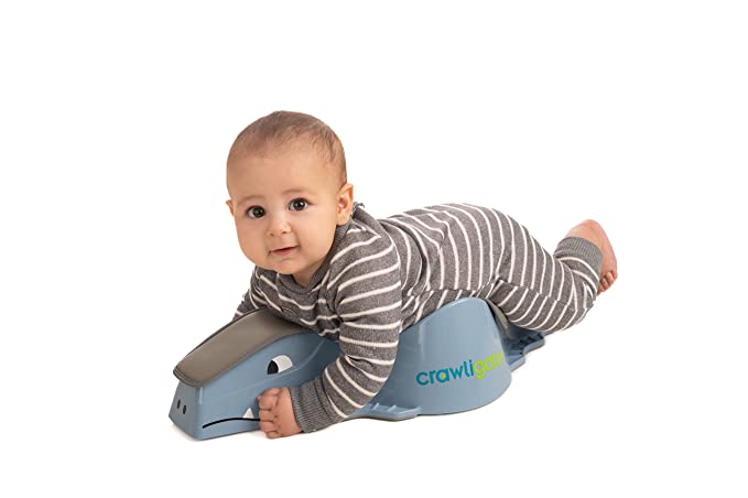 Photo 1 of Crawligator Tummy Time Toy | Perfect for Crawling | Baby Rolling Toy | with Comfort Pad | Built-in Rollers | Provides Mobility | for Infants 4-12 Months Old | Light in Weight and Fun (Blue)