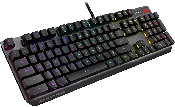 Photo 1 of ASUS Mechanical Gaming Keyboard - ROG Strix Scope RX | Red Optical Mechanical Switches | USB 2.0 Passthrough | 2X Wider Ctrl Key for Greater FPS Precision | Aura Sync, Armoury Crate RGB Lighting
