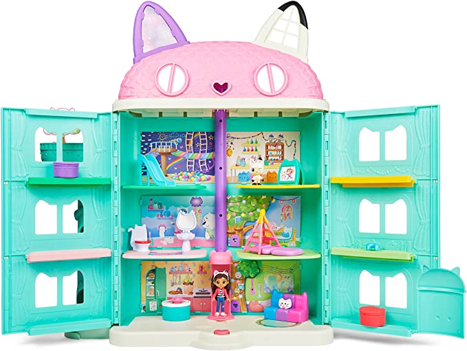 Photo 1 of Gabby's Dollhouse, Purrfect Dollhouse with 15 Pieces Including Toy Figures, Furniture, Accessories and Sounds, Kids Toys for Ages 3 and up