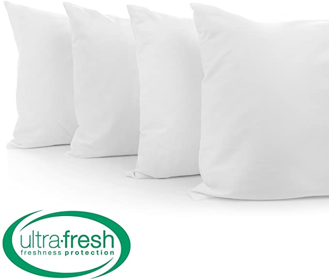 Photo 1 of BioPEDIC - 38680 4-Pack Bed Pillows with Built-In Ultra-Fresh Anti-Odor Technology, Standard Size, White
