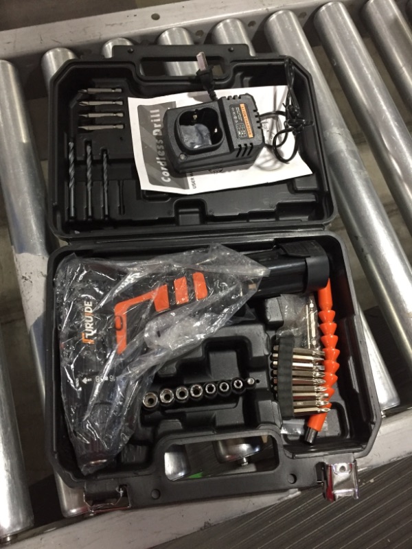 Photo 2 of Cordless Drill Driver Combo Set with 5.2Ah Lithium-ion Battery, 3/8 inch Electric Screwdriver Kit, 18+1 Torque Clutch, 2H Working Time
