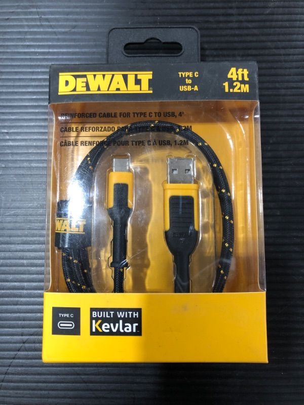 Photo 2 of DEWALT 4 ft. Reinforced Braided Cable for USB-A to USB-C