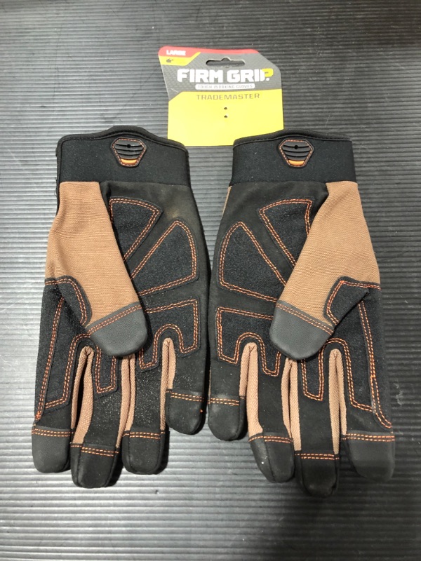 Photo 3 of FIRM GRIP Trade Master Large Tan Duck Canvas Glove. SIZE LARGE.
