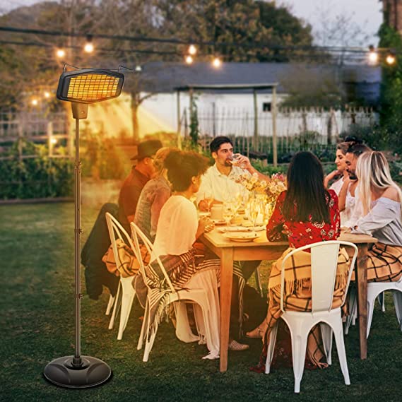 Photo 3 of Antarctic Star Patio Heater Electric Heater,Vertical indoor/outdoor garden heater, Height and Angle adjustable,Remote control IP65 rated, Quiet operation, energy saving, Quick heating for 3 seconds, Maximum power 1500W, ETL
