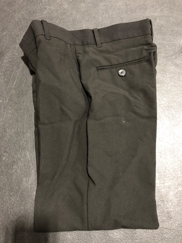 Photo 2 of IZOD Boys' Bi-Stretch Flat Front Dress Pant. BLACK.
SIZE 10 REGULAR.