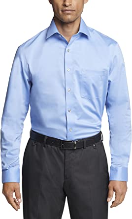 Photo 2 of Van Heusen Men's Dress Shirt Regular Fit Ultra Wrinkle Free Flex Collar Stretch. LIGHT BLUE.
SIZE 17-17.5 34/35 XL.