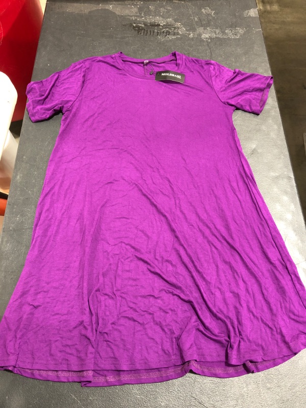 Photo 1 of MOLERANI WOMEN'S CASUAL T-SHIRT, PURPLE, SIZE XL. PRIOR USE.